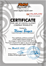 Certificate for use products