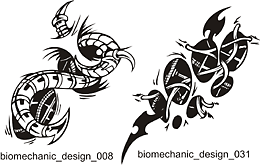 Biomechanical Designs - Free vector lipart in EPS and AI formats.