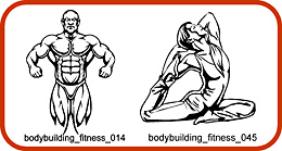 Bodybuilding and Fitness - Free vector lipart in EPS and AI formats.