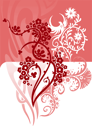 Chinese Floral Design - Cuttable vector clipart in EPS and AI formats. Vectorial Clip art for cutting plotters.
