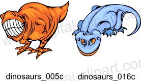 Dinosaurs. Free vector lipart in EPS and AI formats.