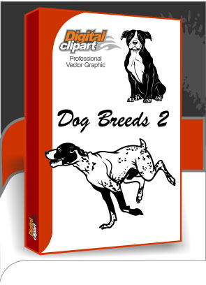 Dog Breeds 2 - Cuttable vector clipart in EPS and AI formats. Vectorial Clip art for cutting plotters.