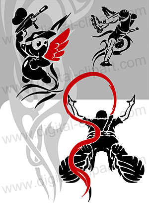 Extreme Sport. Cuttable vector clipart in EPS and AI formats. Vectorial Clip art for cutting plotters.