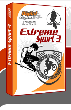 Extreme Sport 3 - Cuttable vector clipart in EPS and AI formats. Vectorial Clip art for cutting plotters.