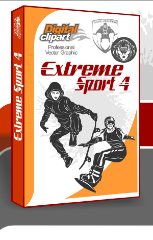 Extreme Sport 4 - Cuttable vector clipart in EPS and AI formats. Vectorial Clip art for cutting plotters.