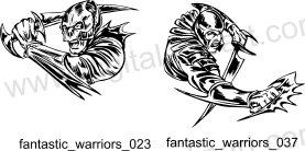 Fantastic Warriors  - Free vector lipart in EPS and AI formats.