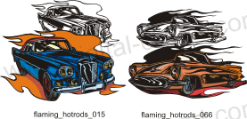 Flaming Hotrods - Free vector lipart in EPS and AI formats.