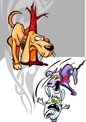 Funny Dogs Clipart - Cuttable vector clipart in EPS and AI formats. Vectorial Clip art for cutting plotters.