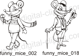 Funny Mouse Clipart  - Free vector lipart in EPS and AI formats.