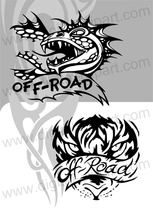 Off-Road Symbols 3 - Cuttable vector clipart in EPS and AI formats. Vectorial Clip art for cutting plotters.