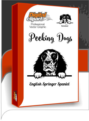 Peeking Dogs - Cuttable vector clipart in EPS and AI formats. Vectorial Clip art for cutting plotters.