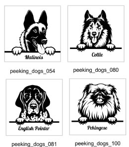 Peeking Dogs - Free vector lipart in EPS and AI formats.