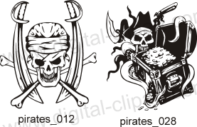 Pirates and Corsairs 2 - Free vector lipart in EPS and AI formats.