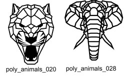 Polygonal Animals - Free vector lipart in EPS and AI formats.