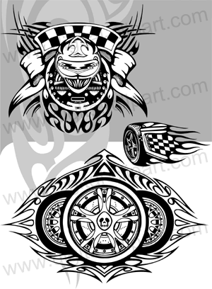 Auto Racing Tshirts on Racing Compositions Cuttable Vector Clipart In Eps And Ai Formats