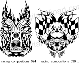 Racing Compositions - Free vector lipart in EPS and AI formats.
