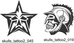 Skulls Tattoo - Free vector lipart in EPS and AI formats.