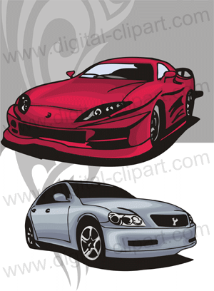 Sports Cars on Sport Cars   Cuttable Vector Clipart In Eps And Ai Formats  Vectorial