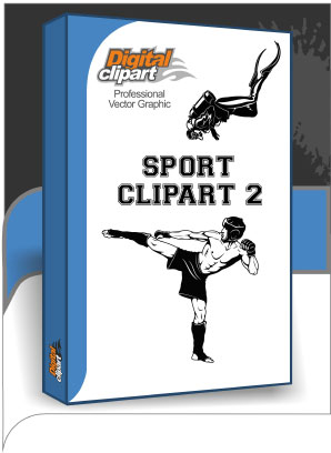 Sport Clipart 2  - Cuttable vector clipart in EPS and AI formats. Vectorial Clip art for cutting plotters.