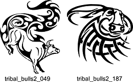 Tribal Bulls 2 - Free vector lipart in EPS and AI formats.