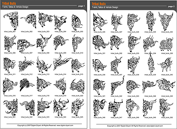 tribal designs for cars. Tribal Bulls - Extreme Vector