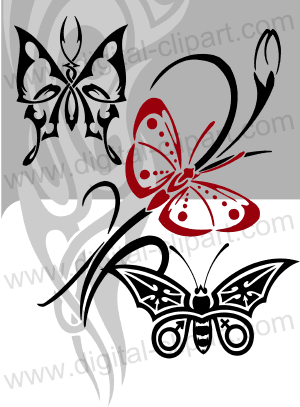 Cuttable vector clipart in EPS and AI formats. Vectorial Clip art for cutting plotters.