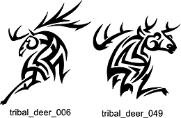 Tribal Deer - Free vector lipart in EPS and AI formats.