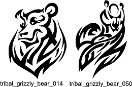 Tribal Grizzly Bear  - Free vector lipart in EPS and AI formats.
