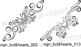 Decorative Butterflies. Free vector lipart in EPS and AI formats.