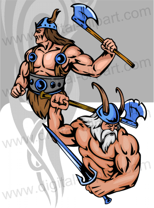 Vikings 2 - Cuttable vector clipart in EPS and AI formats. Vectorial Clip art for cutting plotters.