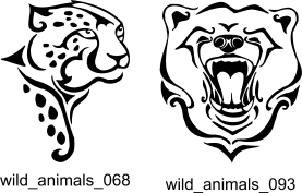 Wild Animals Clipart - Free vector clipart in EPS and AI formats.