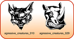 Aggressive Creatures - Free vector lipart in EPS and AI formats.