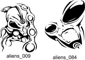 Aliens and UFO - Free vector lipart in EPS and AI formats.