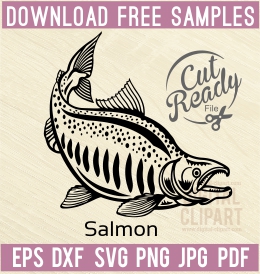 American Fishes - Free vector lipart in EPS and AI formats.