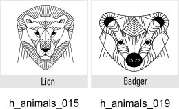 Animal Heads 3 - Free vector lipart in EPS and AI formats.