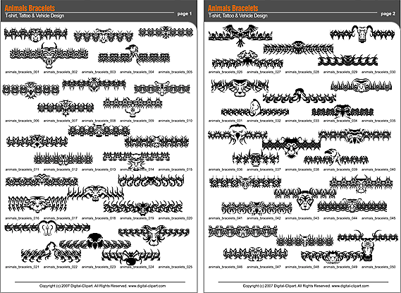 PDF - catalog. Cuttable vector clipart in EPS and AI formats. Vectorial Clip art for cutting plotters.