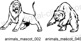 Animal Mascots. Free vector lipart in EPS and AI formats.