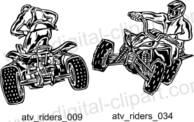 ATV Riders - Free vector lipart in EPS and AI formats.
