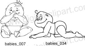 Babies - Free vector lipart in EPS and AI formats.