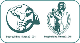 Bodybuilding and Fitness - Free vector lipart in EPS and AI formats.
