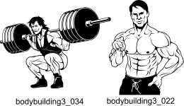 Bodybuilding and Fitness 3 - Free vector lipart in EPS and AI formats.