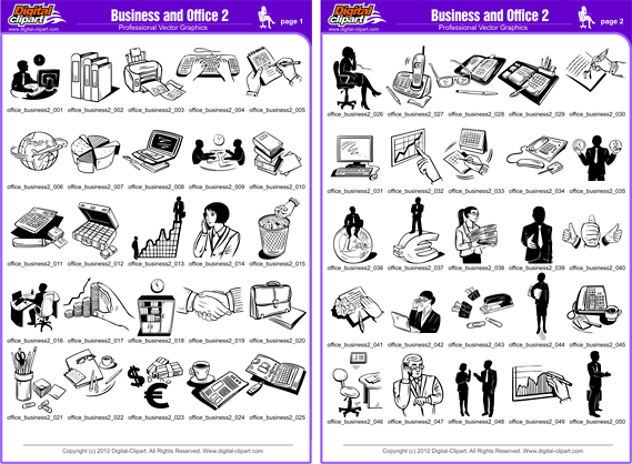 PDF - catalog. Cuttable vector clipart in EPS and AI formats. Vectorial Clip art for cutting plotters.