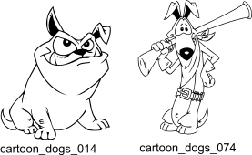 Cartoon Dogs  - Free vector lipart in EPS and AI formats.