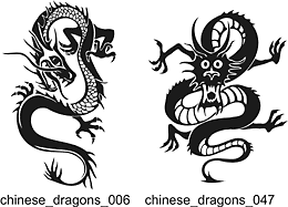 Chinese Dragons - Free vector lipart in EPS and AI formats.