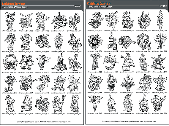 PDF - catalog. Cuttable vector clipart in EPS and AI formats. Vectorial Clip art for cutting plotters.