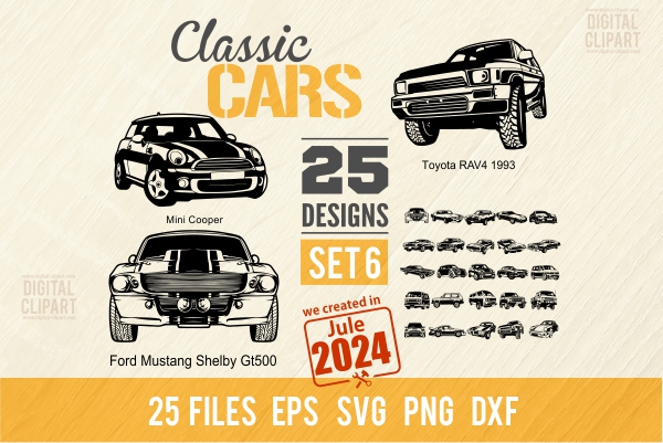 Classic Cars Bundle SVG