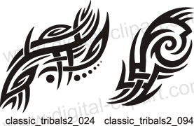 Classic Tribals2. Free vector lipart in EPS and AI formats.