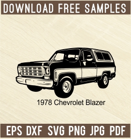 Classic Trucks 2 - American Muscle Cars - Free vector lipart in EPS and AI formats.