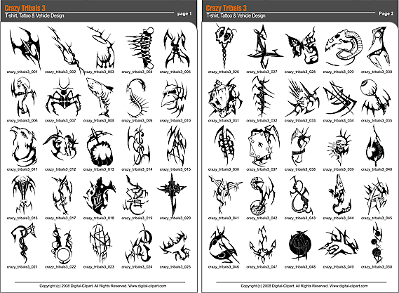 PDF - catalog. Cuttable vector clipart in EPS and AI formats. Vectorial Clip art for cutting plotters.