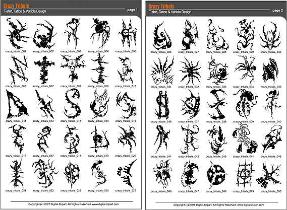 PDF - catalog. Cuttable vector clipart in EPS and AI formats. Vectorial Clip art for cutting plotters.